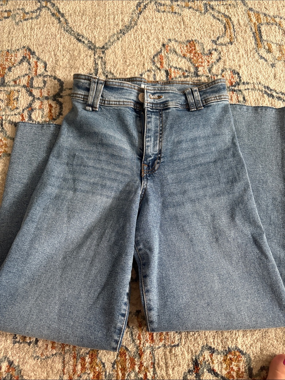 Zara Light Blue Kids Straight-Leg Jeans